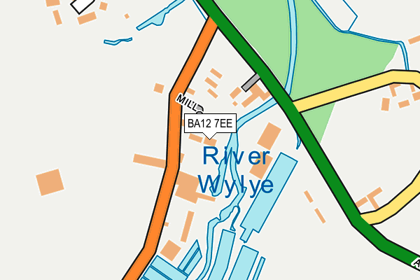 BA12 7EE map - OS OpenMap – Local (Ordnance Survey)
