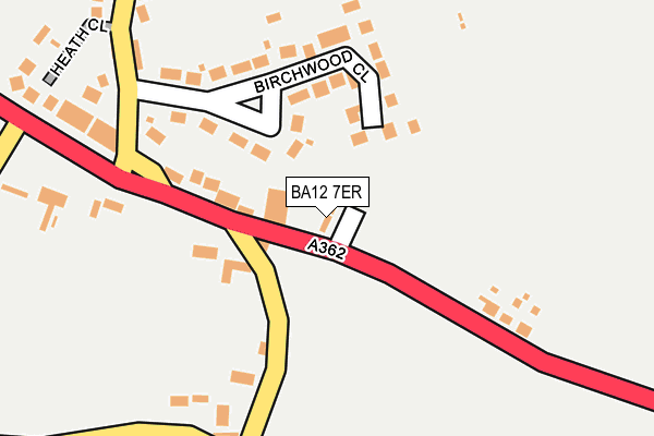 BA12 7ER map - OS OpenMap – Local (Ordnance Survey)