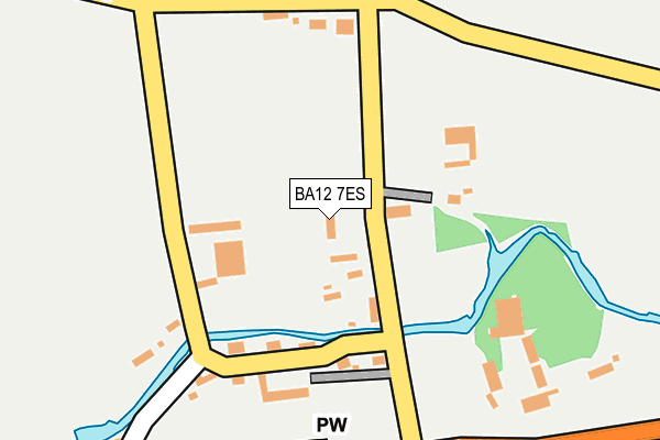 BA12 7ES map - OS OpenMap – Local (Ordnance Survey)