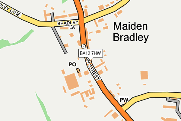 BA12 7HW map - OS OpenMap – Local (Ordnance Survey)