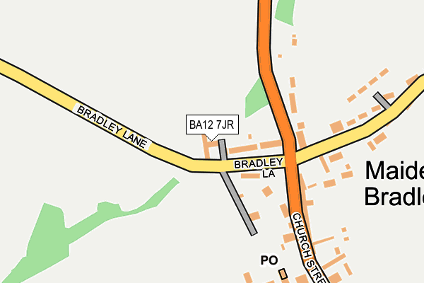 BA12 7JR map - OS OpenMap – Local (Ordnance Survey)