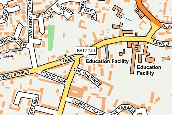 BA12 7JU map - OS OpenMap – Local (Ordnance Survey)