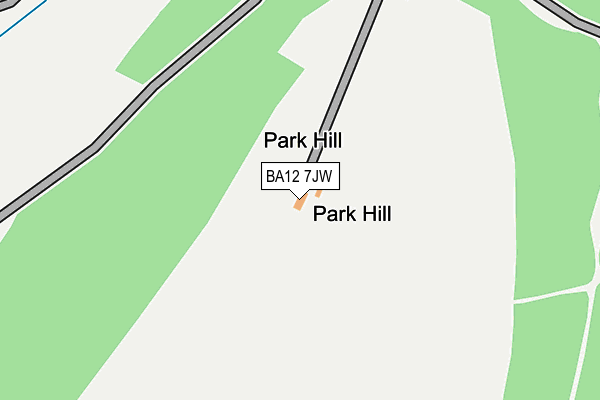 BA12 7JW map - OS OpenMap – Local (Ordnance Survey)