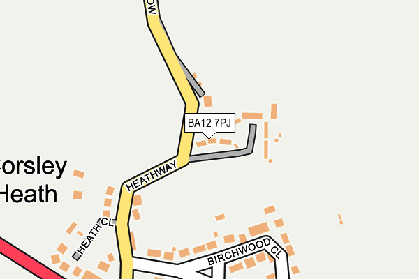 BA12 7PJ map - OS OpenMap – Local (Ordnance Survey)