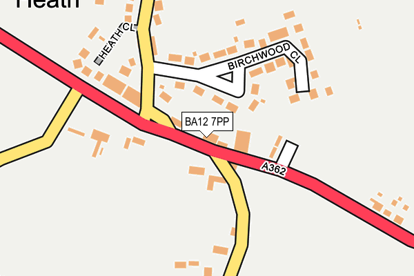 BA12 7PP map - OS OpenMap – Local (Ordnance Survey)