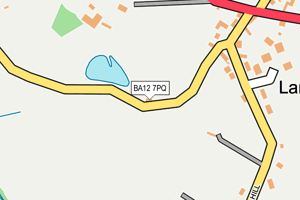 BA12 7PQ map - OS OpenMap – Local (Ordnance Survey)