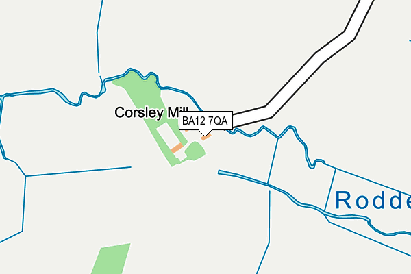 BA12 7QA map - OS OpenMap – Local (Ordnance Survey)