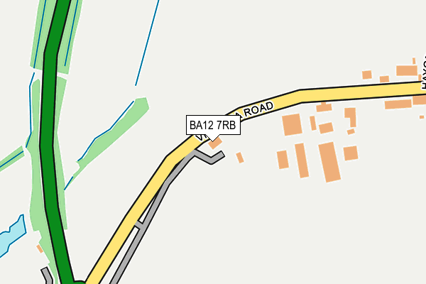 BA12 7RB map - OS OpenMap – Local (Ordnance Survey)