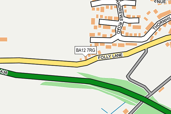BA12 7RG map - OS OpenMap – Local (Ordnance Survey)