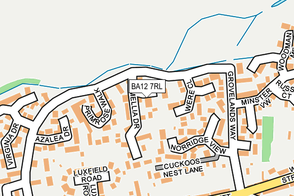 BA12 7RL map - OS OpenMap – Local (Ordnance Survey)