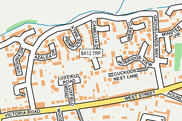 BA12 7RP map - OS OpenMap – Local (Ordnance Survey)