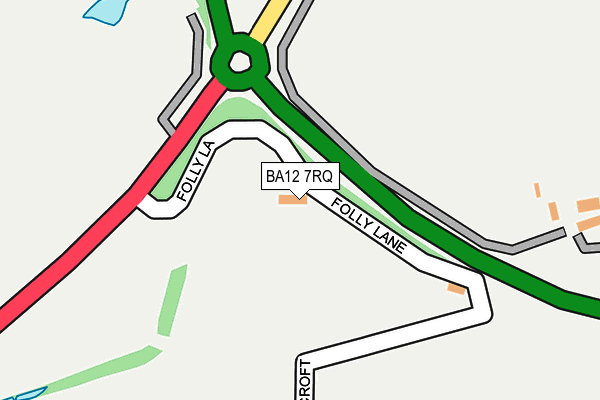 BA12 7RQ map - OS OpenMap – Local (Ordnance Survey)