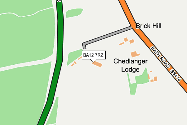 BA12 7RZ map - OS OpenMap – Local (Ordnance Survey)