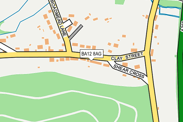 BA12 8AG map - OS OpenMap – Local (Ordnance Survey)