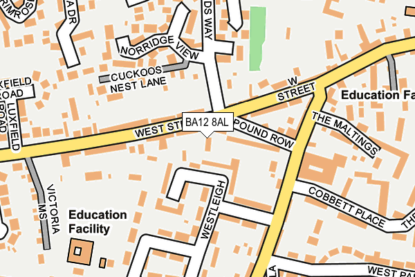 BA12 8AL map - OS OpenMap – Local (Ordnance Survey)