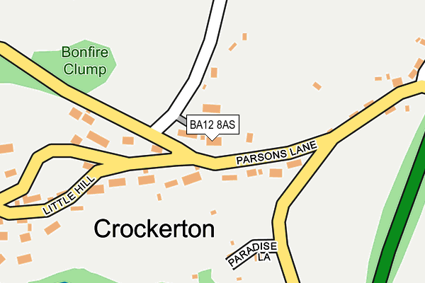 BA12 8AS map - OS OpenMap – Local (Ordnance Survey)