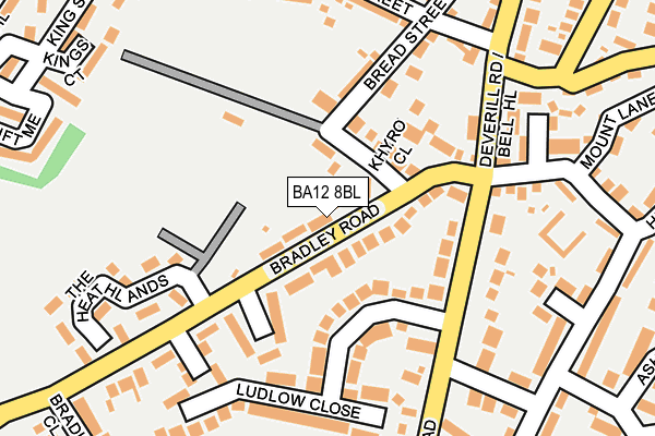 BA12 8BL map - OS OpenMap – Local (Ordnance Survey)