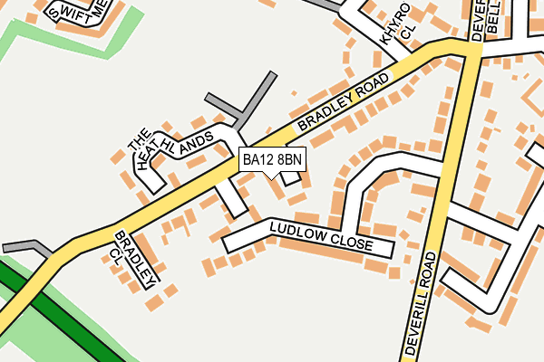 BA12 8BN map - OS OpenMap – Local (Ordnance Survey)