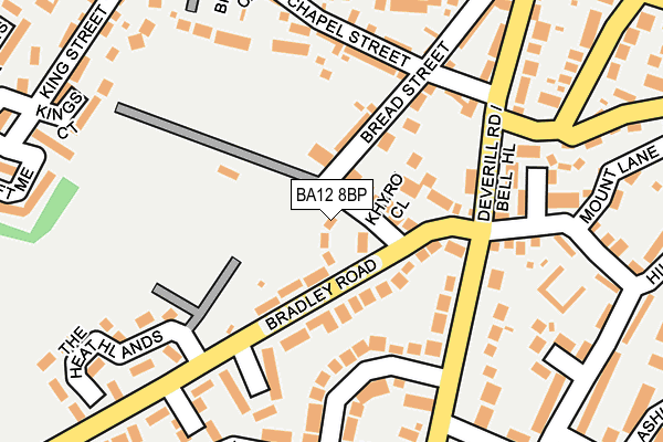 BA12 8BP map - OS OpenMap – Local (Ordnance Survey)