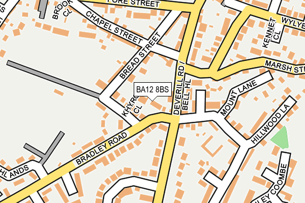 BA12 8BS map - OS OpenMap – Local (Ordnance Survey)