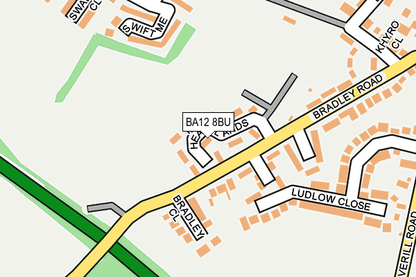 BA12 8BU map - OS OpenMap – Local (Ordnance Survey)