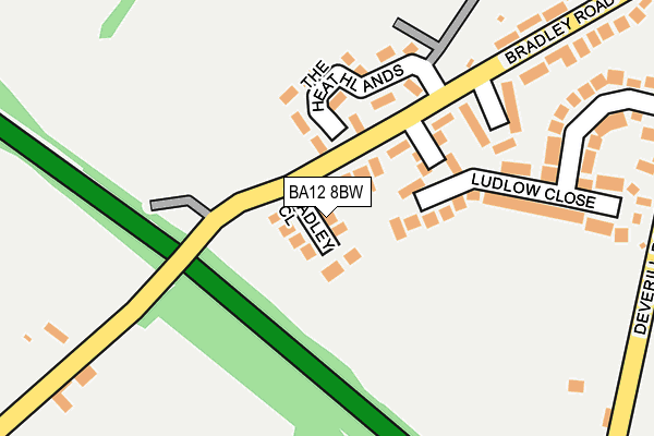 BA12 8BW map - OS OpenMap – Local (Ordnance Survey)