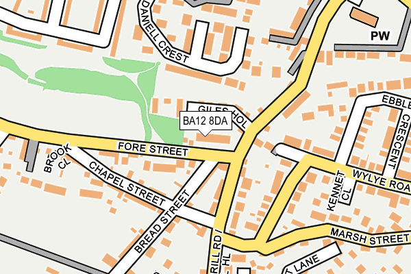 BA12 8DA map - OS OpenMap – Local (Ordnance Survey)