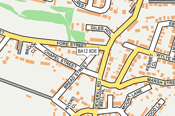BA12 8DE map - OS OpenMap – Local (Ordnance Survey)