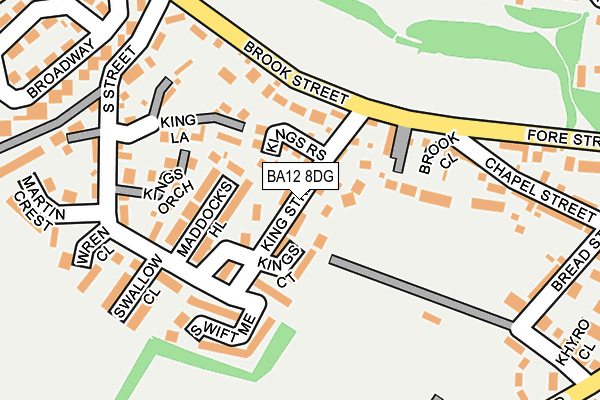 BA12 8DG map - OS OpenMap – Local (Ordnance Survey)