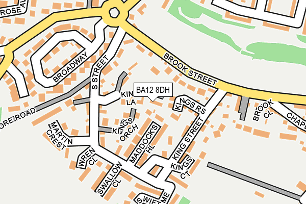 BA12 8DH map - OS OpenMap – Local (Ordnance Survey)