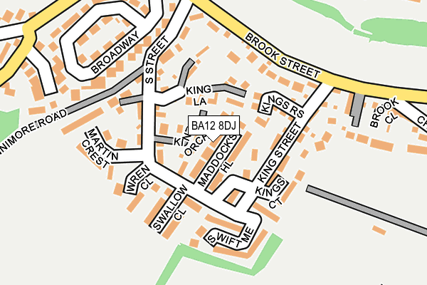 BA12 8DJ map - OS OpenMap – Local (Ordnance Survey)