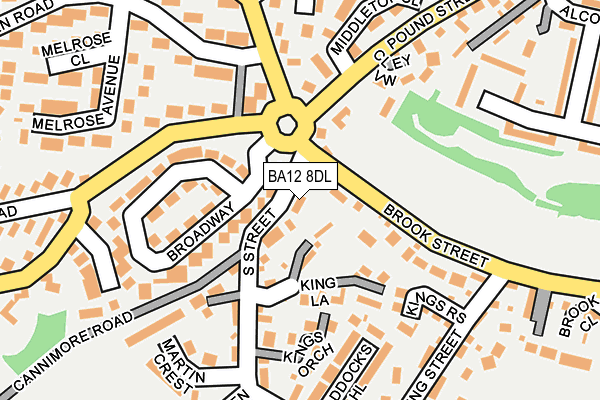 BA12 8DL map - OS OpenMap – Local (Ordnance Survey)