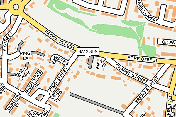BA12 8DN map - OS OpenMap – Local (Ordnance Survey)