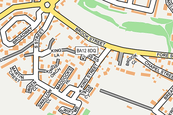 BA12 8DQ map - OS OpenMap – Local (Ordnance Survey)