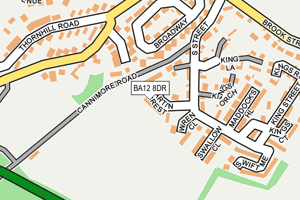 BA12 8DR map - OS OpenMap – Local (Ordnance Survey)