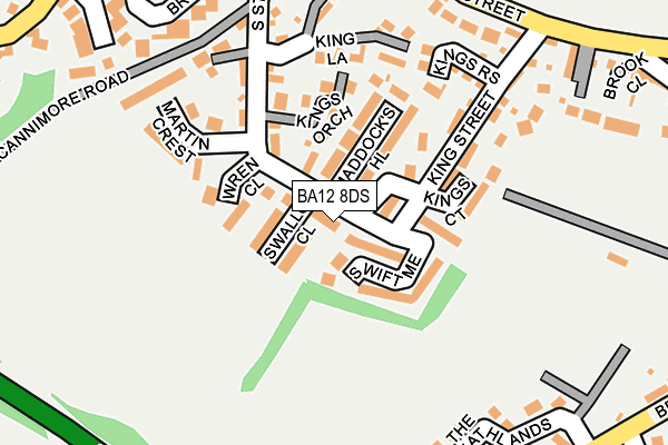 BA12 8DS map - OS OpenMap – Local (Ordnance Survey)