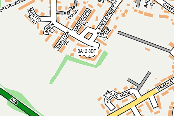 BA12 8DT map - OS OpenMap – Local (Ordnance Survey)