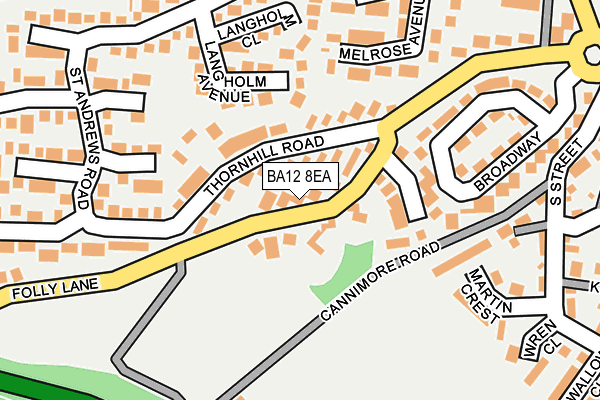 BA12 8EA map - OS OpenMap – Local (Ordnance Survey)