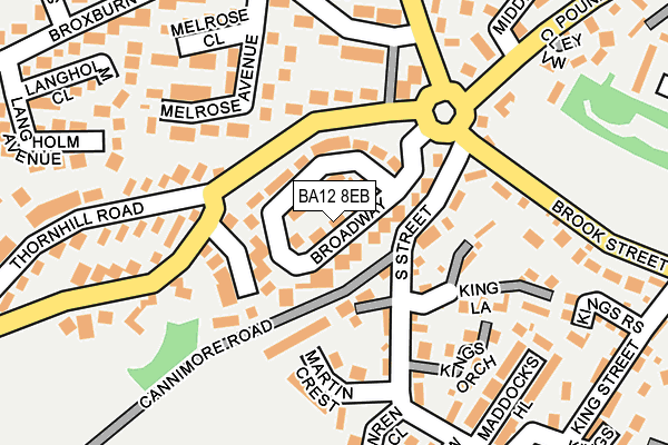 BA12 8EB map - OS OpenMap – Local (Ordnance Survey)