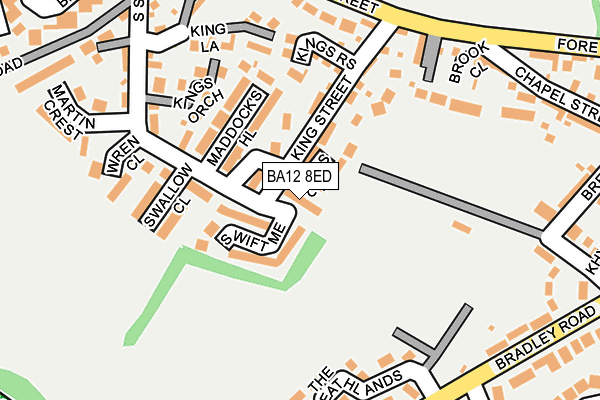 BA12 8ED map - OS OpenMap – Local (Ordnance Survey)