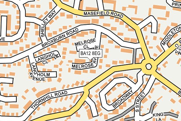 BA12 8EG map - OS OpenMap – Local (Ordnance Survey)