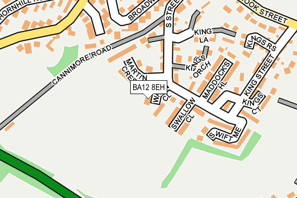 BA12 8EH map - OS OpenMap – Local (Ordnance Survey)