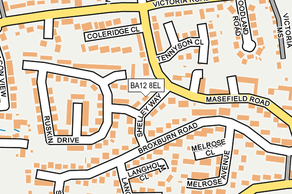 BA12 8EL map - OS OpenMap – Local (Ordnance Survey)