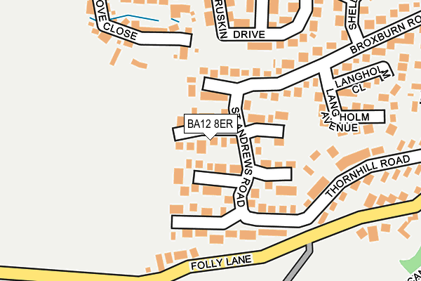 BA12 8ER map - OS OpenMap – Local (Ordnance Survey)