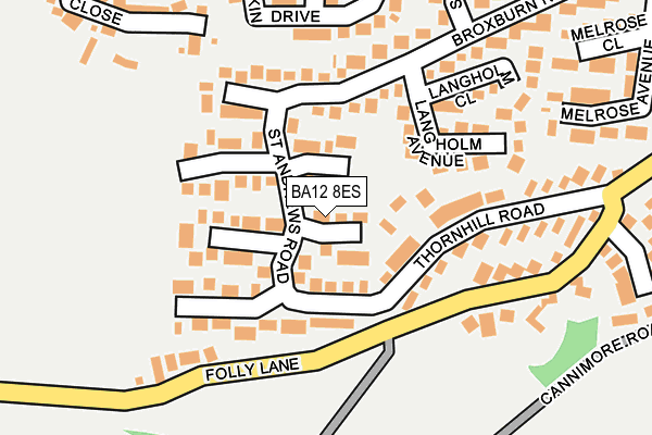 BA12 8ES map - OS OpenMap – Local (Ordnance Survey)