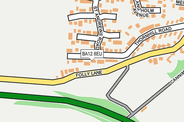BA12 8EU map - OS OpenMap – Local (Ordnance Survey)