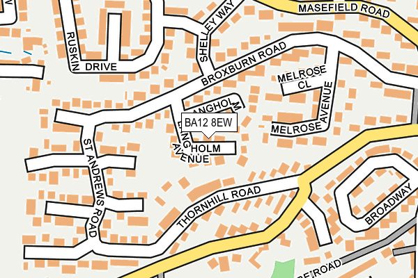 BA12 8EW map - OS OpenMap – Local (Ordnance Survey)