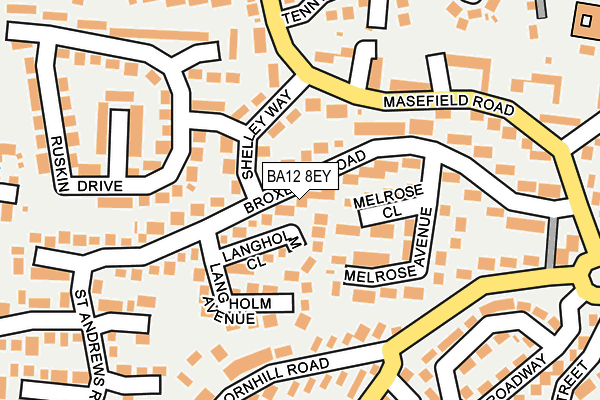 BA12 8EY map - OS OpenMap – Local (Ordnance Survey)
