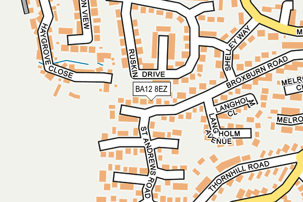 BA12 8EZ map - OS OpenMap – Local (Ordnance Survey)