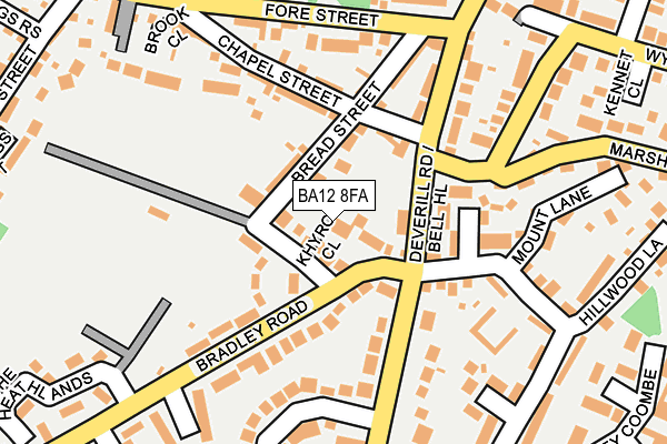 BA12 8FA map - OS OpenMap – Local (Ordnance Survey)